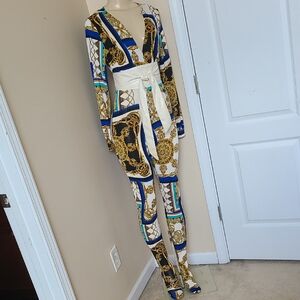 Closed Toe Baroque Style Jumpsuit